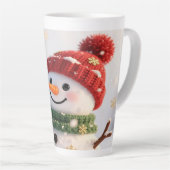 Snowman Selfie Christmas Latte Mug Mok (Rechterhoek)