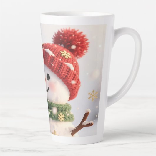Snowman Selfie Christmas Latte Mug Mok (Rechts)