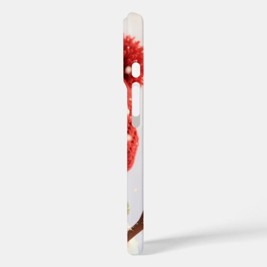 Snowman Selfie iPhone 16 Case (Achterkant / Links)