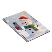 Snowman Selfie Spiral Photo Notebook Notitieboek (Rechterzijde)