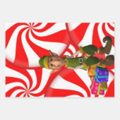 Snowman Sheets Wrapping Paper, prettig kerstfeest Inpakpapier Vel (Voorkant 3)