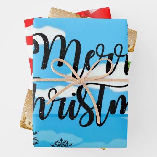 Snowman Sheets Wrapping Paper, prettig kerstfeest Inpakpapier Vel (In situ)