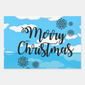 Snowman Sheets Wrapping Paper, prettig kerstfeest Inpakpapier Vel (Voorkant)