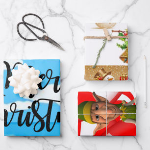 Snowman Sheets Wrapping Paper, prettig kerstfeest Inpakpapier Vel