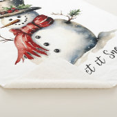 Snowman Sherpa Blanket Deken (3/4)