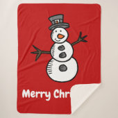 Snowman Sherpa Deken (Voorkant)