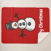 Snowman Sherpa Deken (Voorkant (horizontaal))