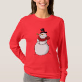 Snowman Shirt Red (Voorkant)