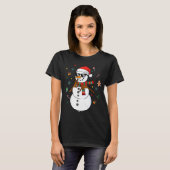 Snowman Six Seven Meme Christmas Pajamas 6 And 7 F T-shirt (Voorkant volledig)