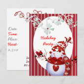 Snowman SJABLOON Uitnodigingen voor feestdag (Voorkant / Achterkant)