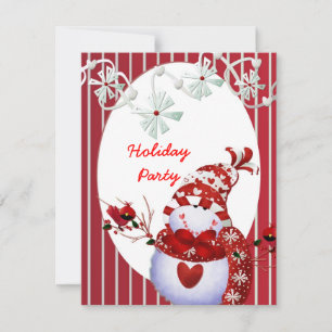 Snowman SJABLOON Uitnodigingen voor feestdag