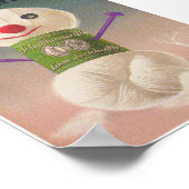 Snowman Skein of Yarn Whimsical  Poster (Hoek)
