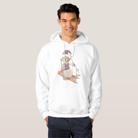 Snowman Skiing Hoodie (Voorkant volledig)