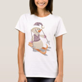 Snowman Skiing T-shirt (Voorkant)