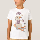 Snowman Skiing T-shirt (Voorkant)