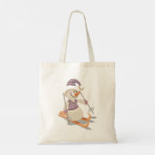 Snowman Skiing Tote Bag (Achterkant)