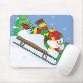 Snowman Sled Muismat (Met muis)