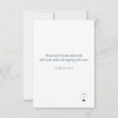 Snowman smelten met cacao kaart (Achterkant)