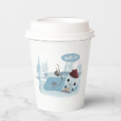 Snowman smelten met cacao papieren bekers (Voorkant)