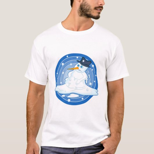 Snowman smelten t-shirt (Voorkant)
