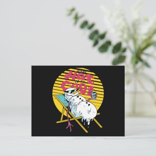 Snowman smelten, zo heet om cool te zijn briefkaart (Staand voorkant)