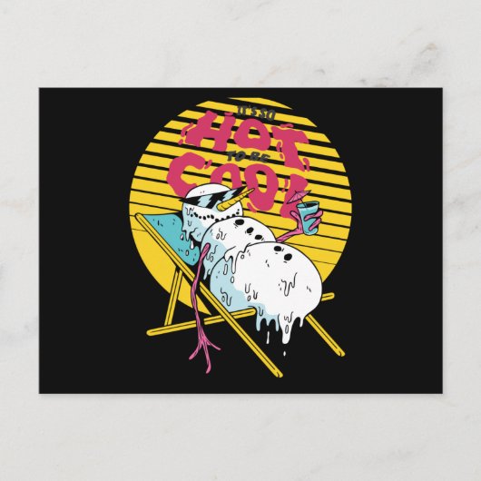 Snowman smelten, zo heet om cool te zijn briefkaart (Voorkant)