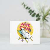 Snowman smelten, zo heet om cool te zijn briefkaart (Staand voorkant)