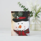Snowman Smile Briefkaart (Staand voorkant)