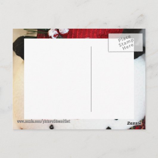 Snowman Smile Briefkaart (Achterkant)