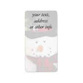 Snowman Smile Etiket (Voorkant)