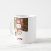 Snowman, Sneeuwmam Kerstmis gepersonaliseerd Koffiemok (Voorkant links)