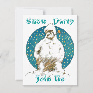 SNOWMAN SNEWINTER FUN ~ PARTY INVITATION INVITE KAART