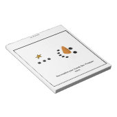 Snowman Snoep Bar Wrapper Party Favor Notitieblok (Schuin)