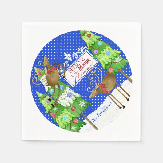 Snowman Snow Angel Snowflake Winter Holiday Party Servet (Voorkant)