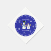 Snowman Snow Angel Snowflake Winter Holiday Party Servetten (Hoek)