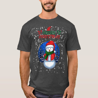 Snowman Snow-Feestdagen met prettige kerst T-shirt