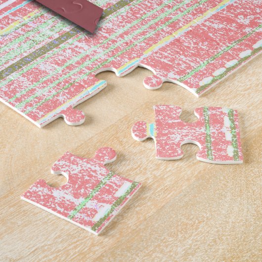 Snowman Snow Globe Retro Puzzle Art Legpuzzel (Zijkant)