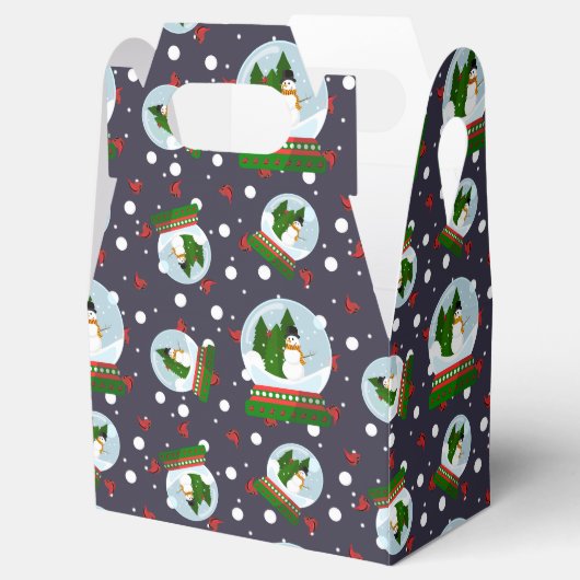 Snowman Snow Globes Bedankdoosjes (Geopend)