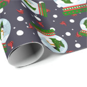 Snowman Snow Globes Cadeaupapier (Rol Hoek)