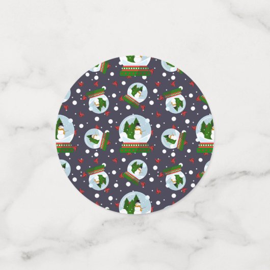 Snowman Snow Globes Confetti (Kleine voorkant)