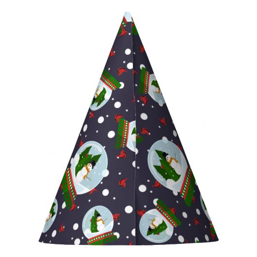 Snowman Snow Globes Feesthoedjes (Achterkant)