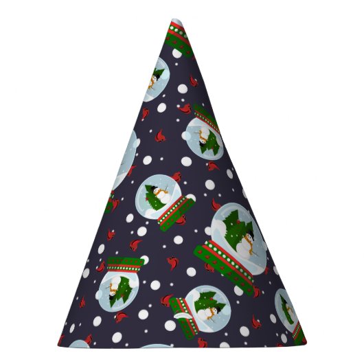 Snowman Snow Globes Feesthoedjes (Rechts)