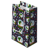 Snowman Snow Globes Klein Cadeauzakje (Achterkant Gekanteld)