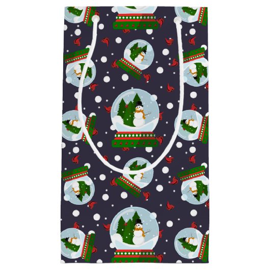 Snowman Snow Globes Klein Cadeauzakje (Voorkant)