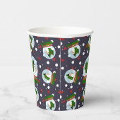 Snowman Snow Globes Papieren Bekers (Rechts)