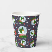 Snowman Snow Globes Papieren Bekers (Voorkant)