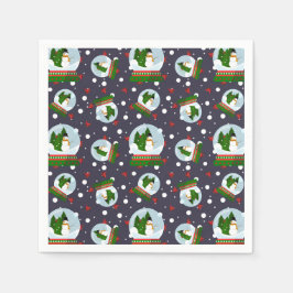 Snowman Snow Globes Servet