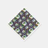 Snowman Snow Globes Servet (Hoek)