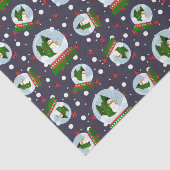 Snowman Snow Globes Tissuepapier (Detail)