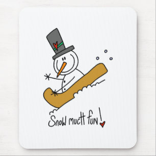 Snowman Snow Much Fun Muismat